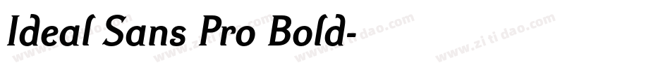 Ideal Sans Pro Bold字体转换